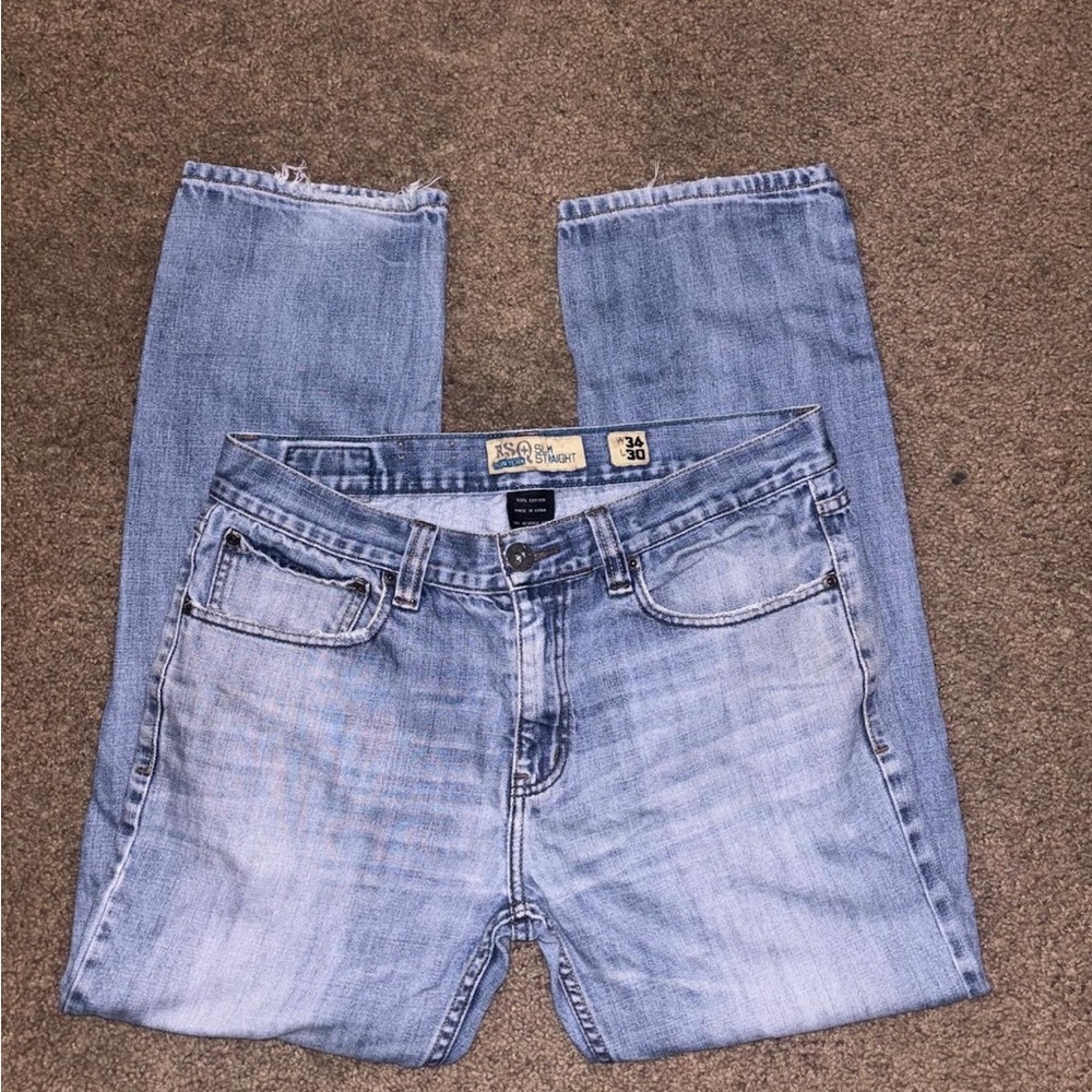 RSQ New York. Men's Blue Jeans Slim Straight. Size 34